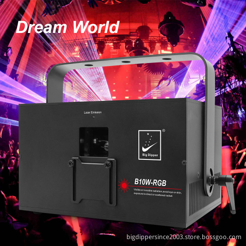 10W RGB Full Color Animation Laser projector professional stage lighting